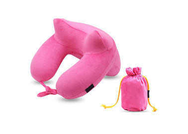 Ροζ/μπλε αντι ροχαλητό μαξιλαριών ταξιδιού χρώματος διογκώσιμο με την τσάντα αποθήκευσης προμηθευτής